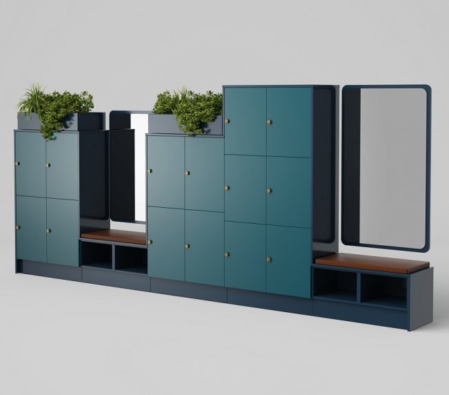 Tetris personal storage blue.